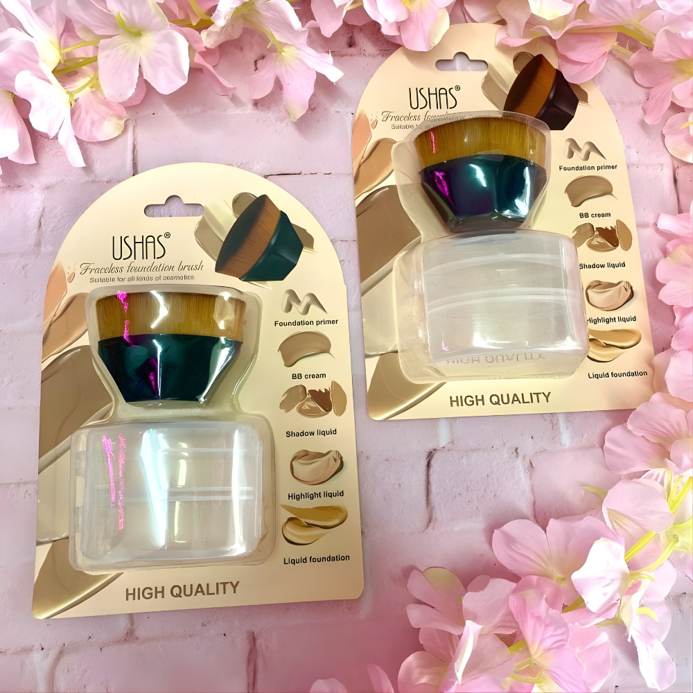 Set pensula kabuki USHAS CT484 retractabila cu cutie protectie pentru aplicare uniforma