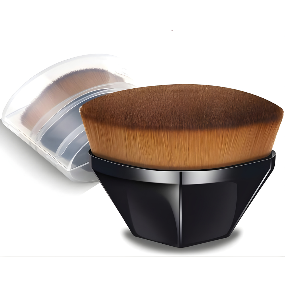 Set pensula kabuki USHAS CT484 retractabila cu cutie protectie pentru aplicare uniforma