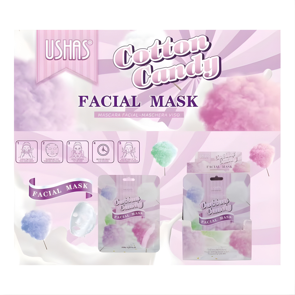Masca faciala hidratanta calmanta revigoranta Ushas HA441 Cotton Candy Face Mask
