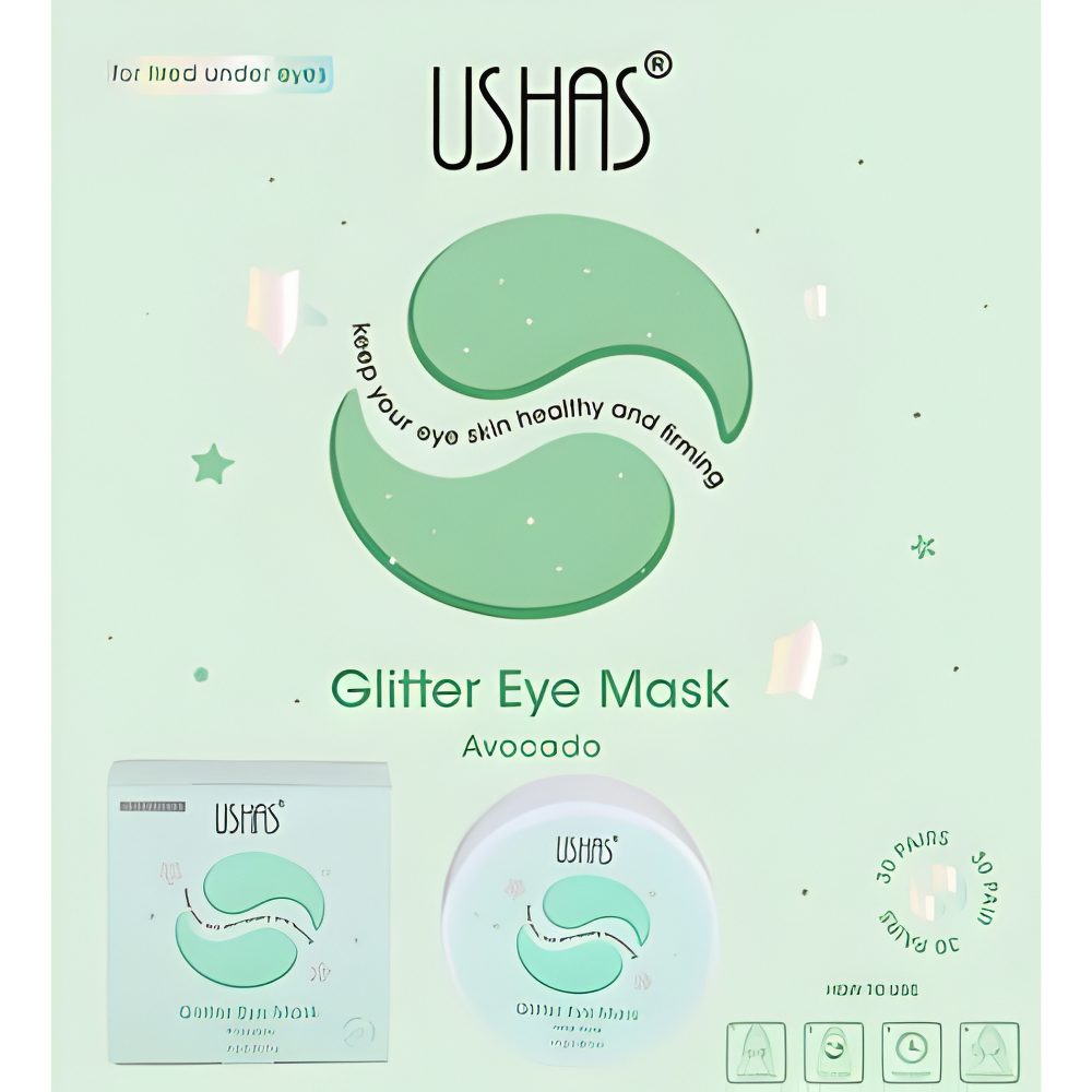 Ushas Glitter Eye Mask extract avocado 60 plasturi ochi