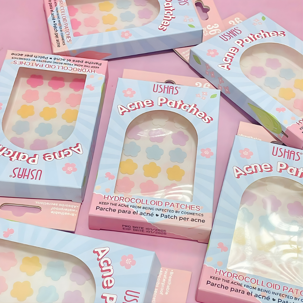 Ushas plasturi antiacneici forma floricica culori pastel