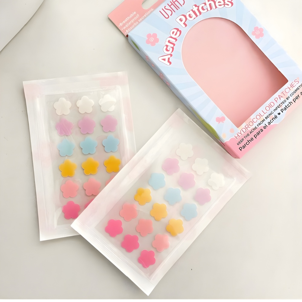 Ushas plasturi antiacneici forma floricica culori pastel