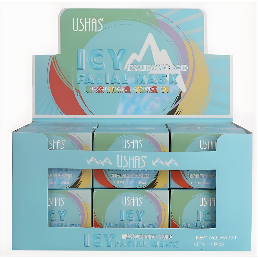 Ushas Icy Facial Mask cu Acid Hialuronic