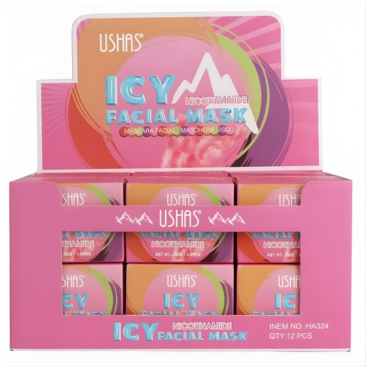 Ushas Icy Facial Mask cu Niacinamide – Masca Facială Iluminatoare
