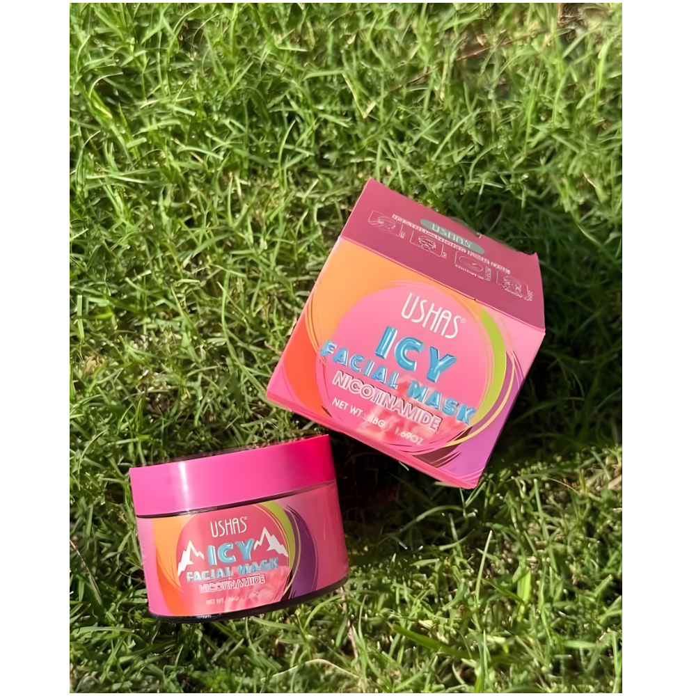 Ushas Icy Facial Mask cu Niacinamide – Masca Facială Iluminatoare