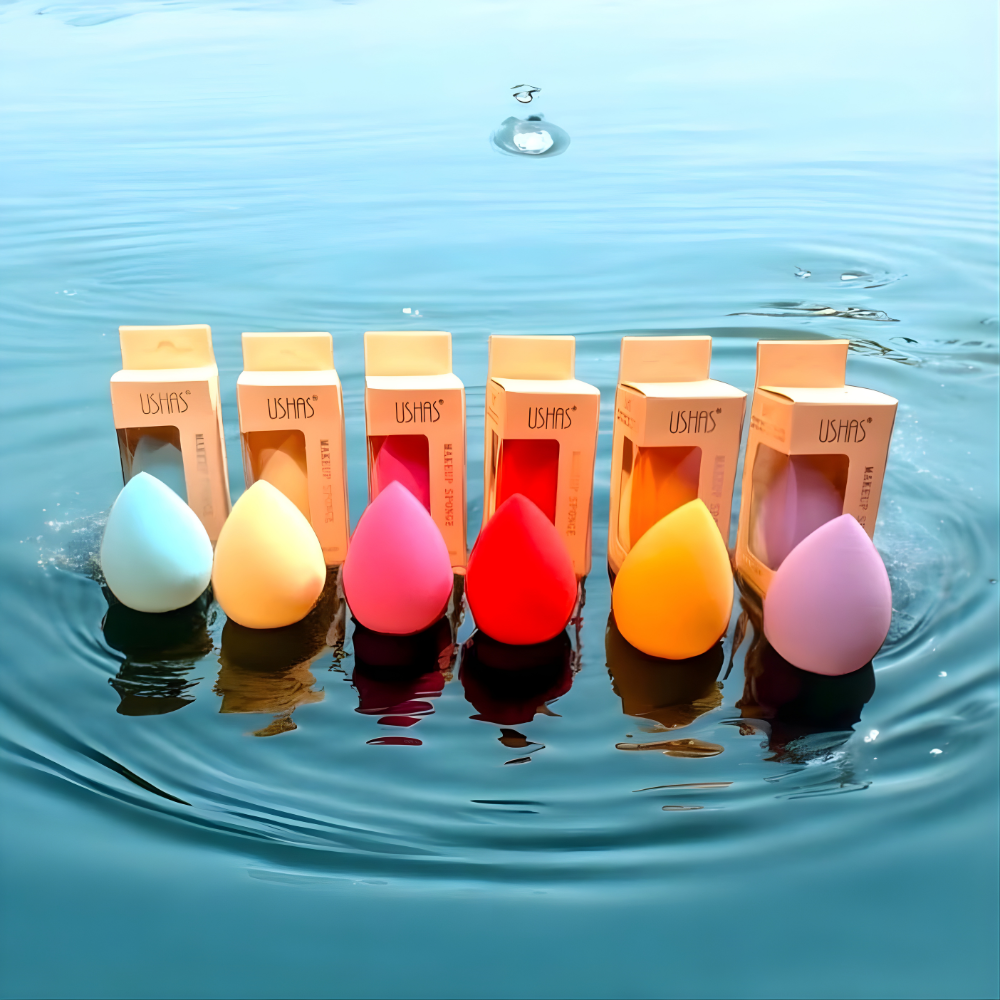 Bureti Machiaj USHAS – Makeup Sponge Waterproof pentru Aplicare Uniforma