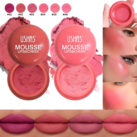 USHAS Mousse Lips & Cheek UC114 – Produs 2 in 1 pentru Buze si Obraji