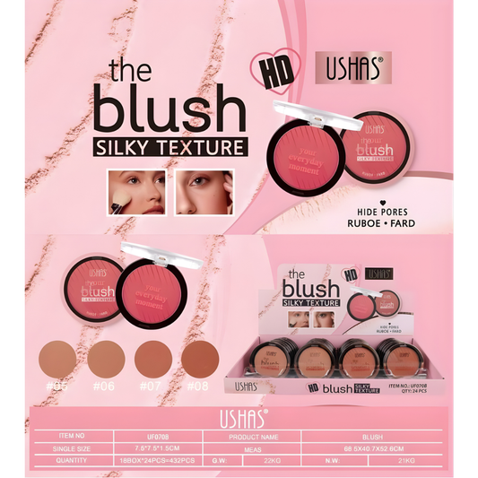 USHAS HD Blush Silky Texture UF070B – Fard de Obraz cu Textura Fina si Efect Natural