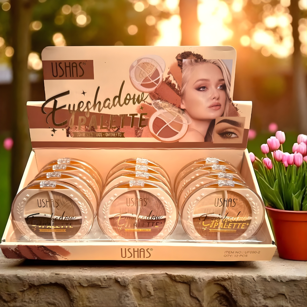 USHAS Eyeshadow Palette UF090 – 2 Culori Intense si Textura Fina