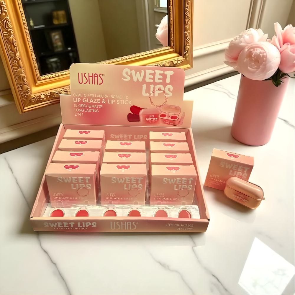 USHAS Sweet Lips UC104B – Ruj si Luciu 2 in 1, Glossy si Mat