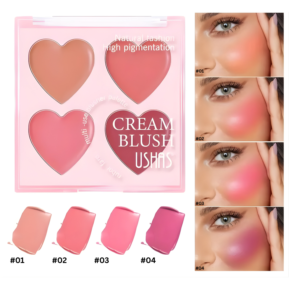 Fard de obraz cremos USHAS Cream Blush – efect natural si textura catifelata