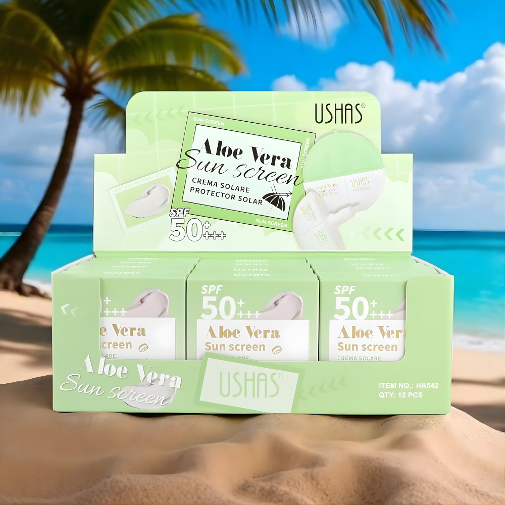 Crema Solara Ushas SPF 50+ cu Aloe Vera – protectie UV ridicata si hidratare