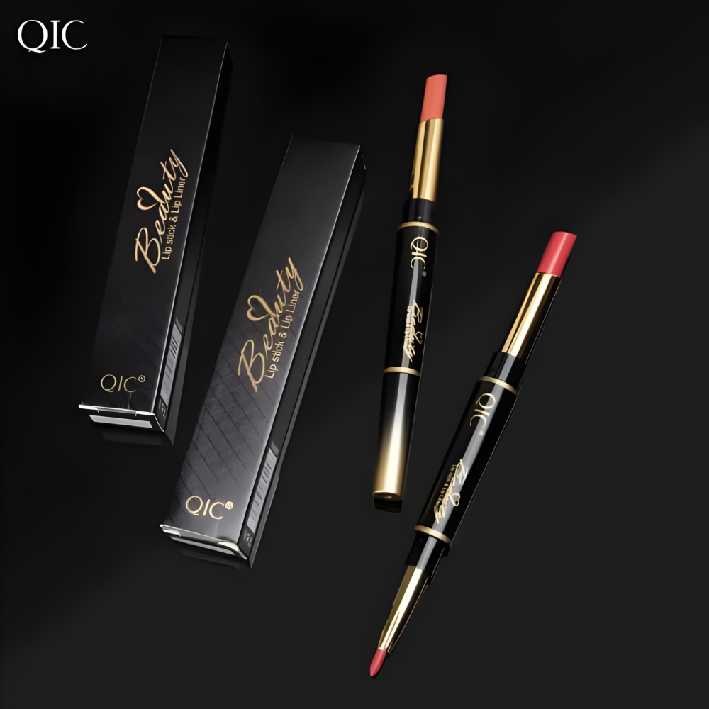 Ruj solid + creion pentru buze 2 in 1 Qic