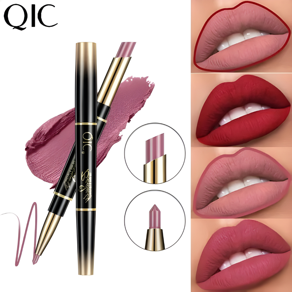 Ruj solid + creion pentru buze 2 in 1 Qic