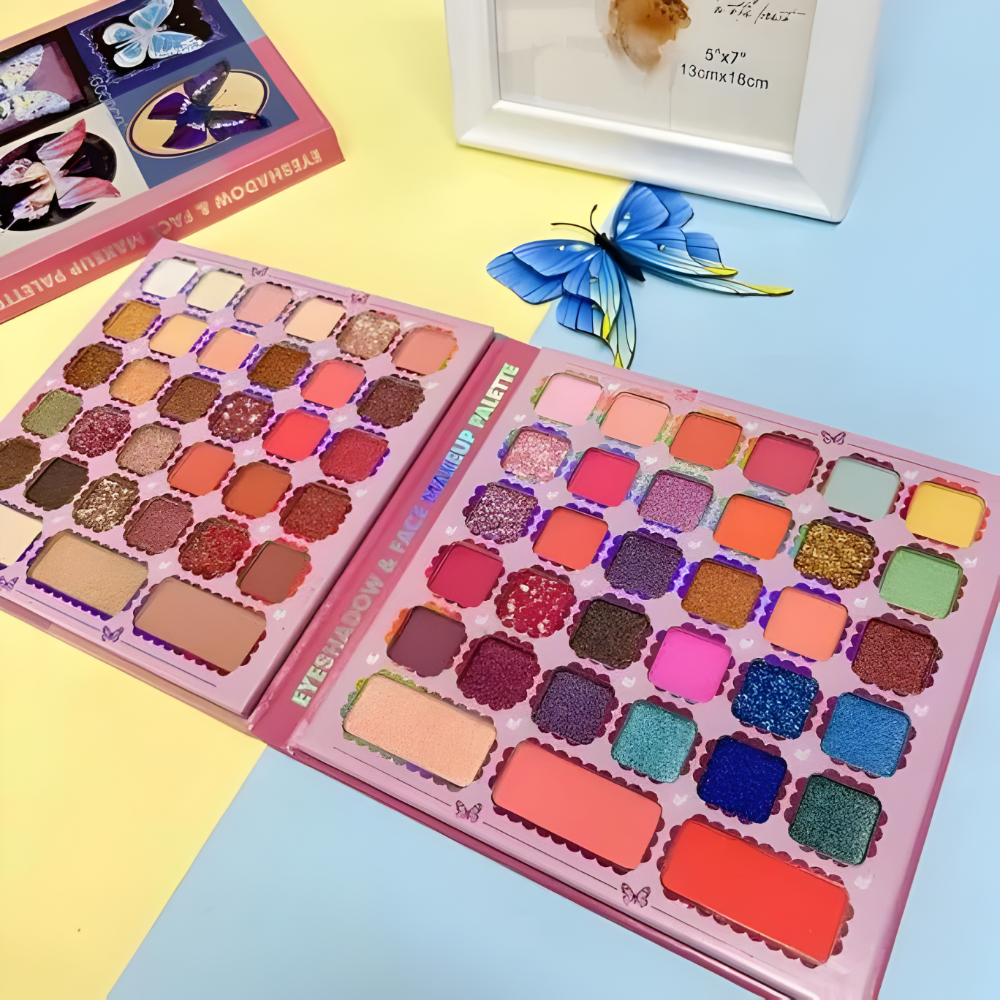 Paleta Fard IGOODCO 60 Culori Ochi + 3 Blush + 3 Iluminator Trusa Machiaj Profesionala