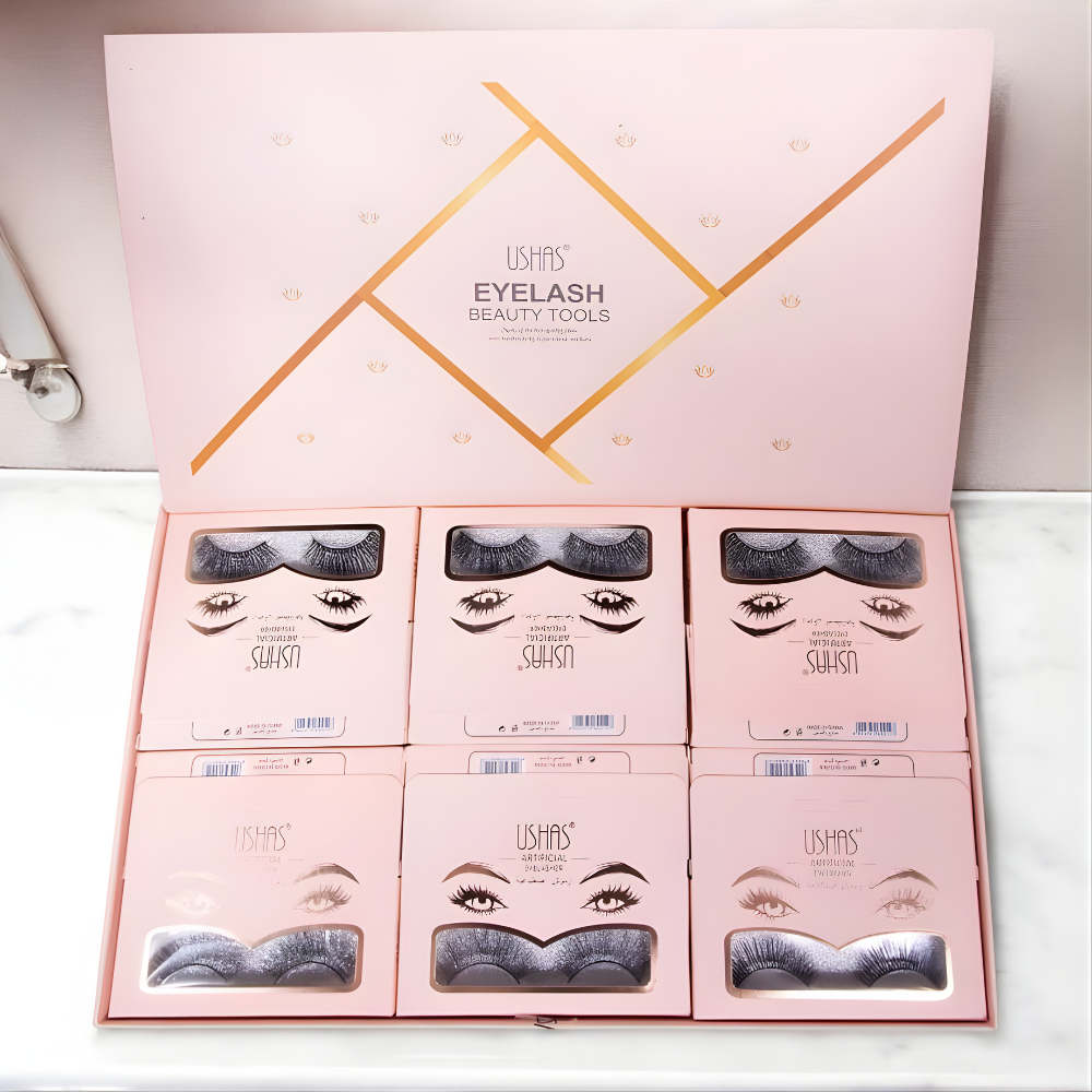 Gene false Ushas – Volum Delicat Look Profesionist Ambalaj Premium Roz