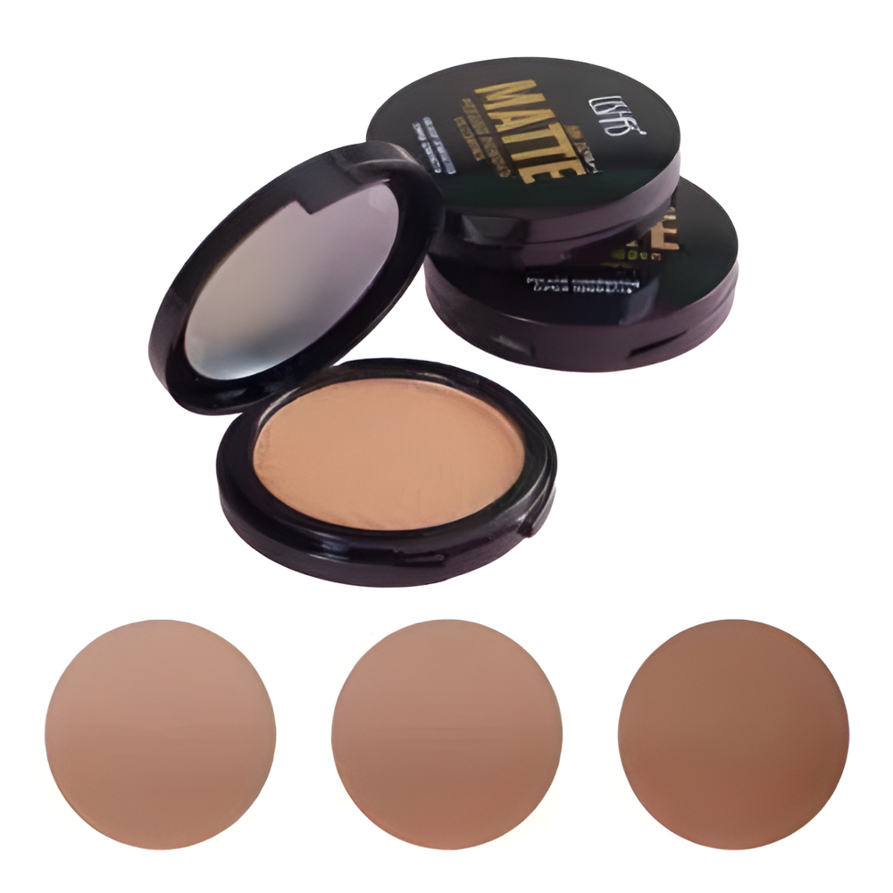 Pudra Compacta Matifianta USHAS + Oglinda + Burete SPF 30