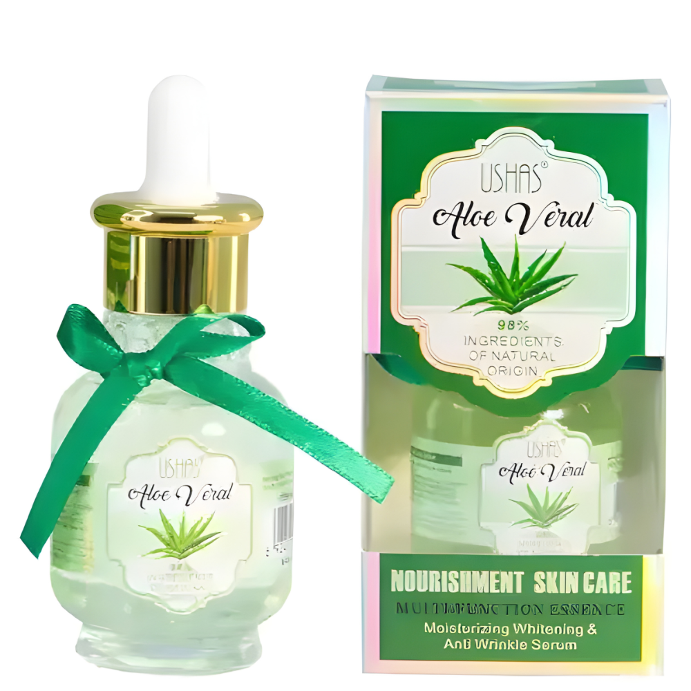 Ser facial Aloe Vera Ushas hidratare luminozitate elasticitate