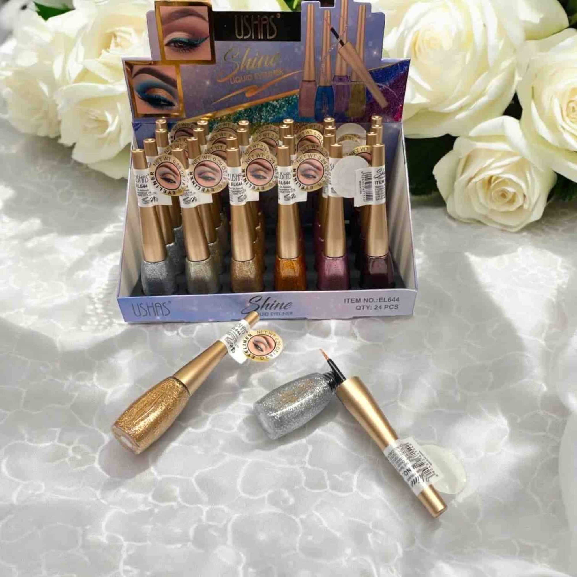 Eyeliner Lichid cu Sclipici Ushas Rezistent Makeup Glitter