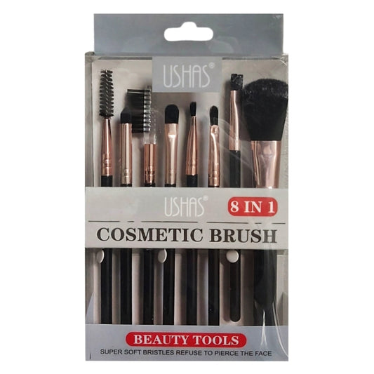 Set Pensule Machiaj USHAS 8 in 1 – Beauty Tools Profesional, Aplicare Uniforma