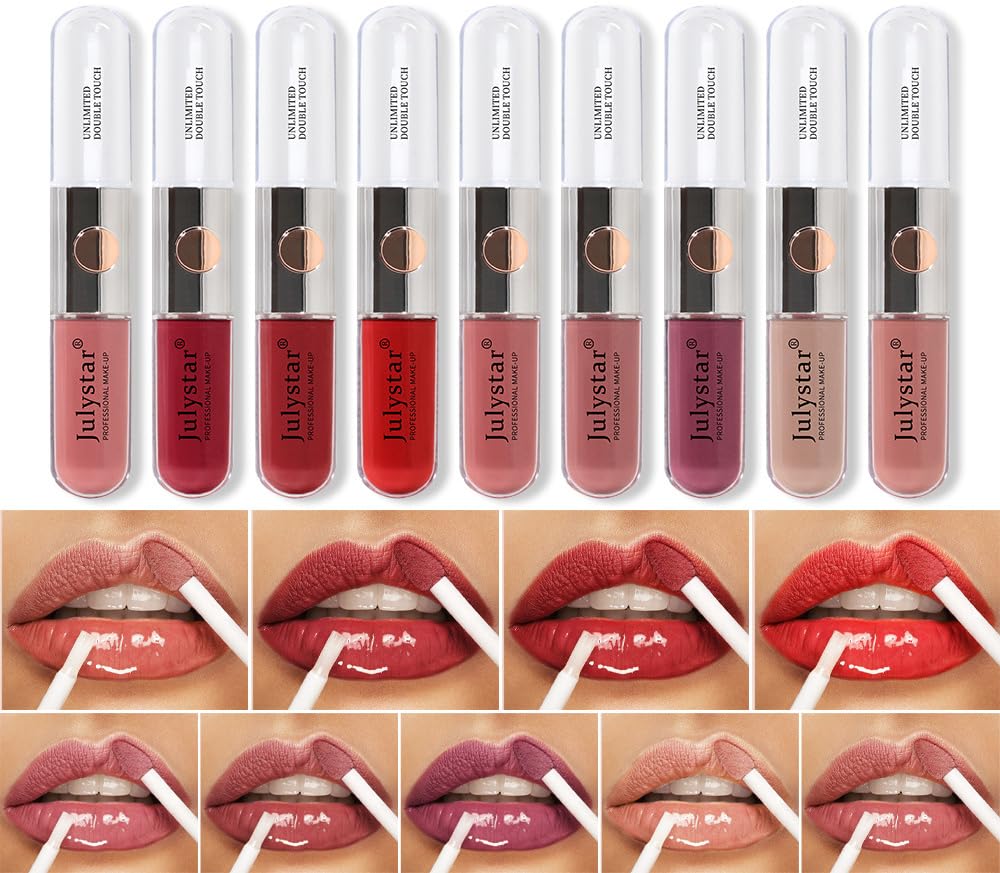 Ruj lichid 2 capete – dublu finish mat si glossy pentru buze