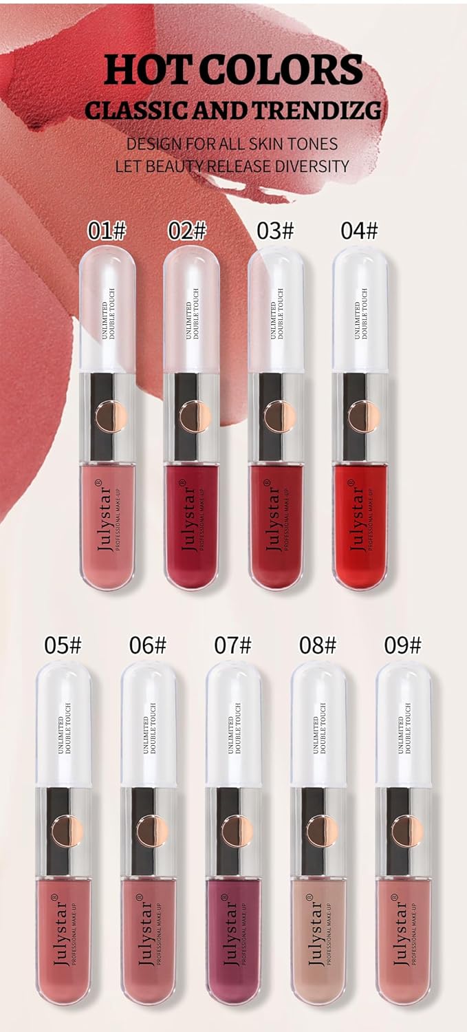 Ruj lichid 2 capete – dublu finish mat si glossy pentru buze