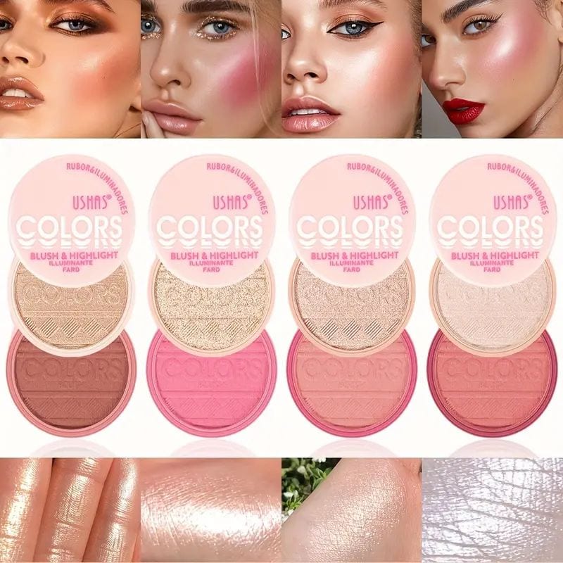 Blush si iluminator compact Ushas UF083 – culoare intensa si stralucire eleganta