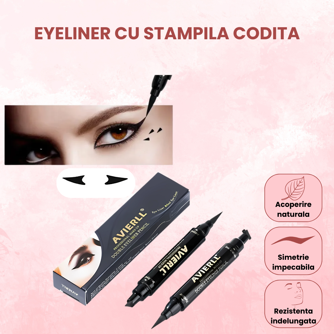 Eyeliner cu stampila codita