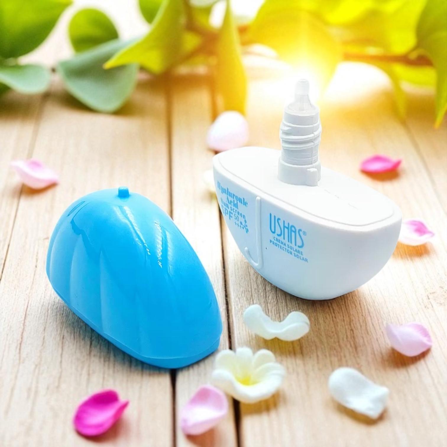 Crema de Protectie Solara Ushas cu Acid Hialuronic SPF 50++ – Hidratare si Protectie UV