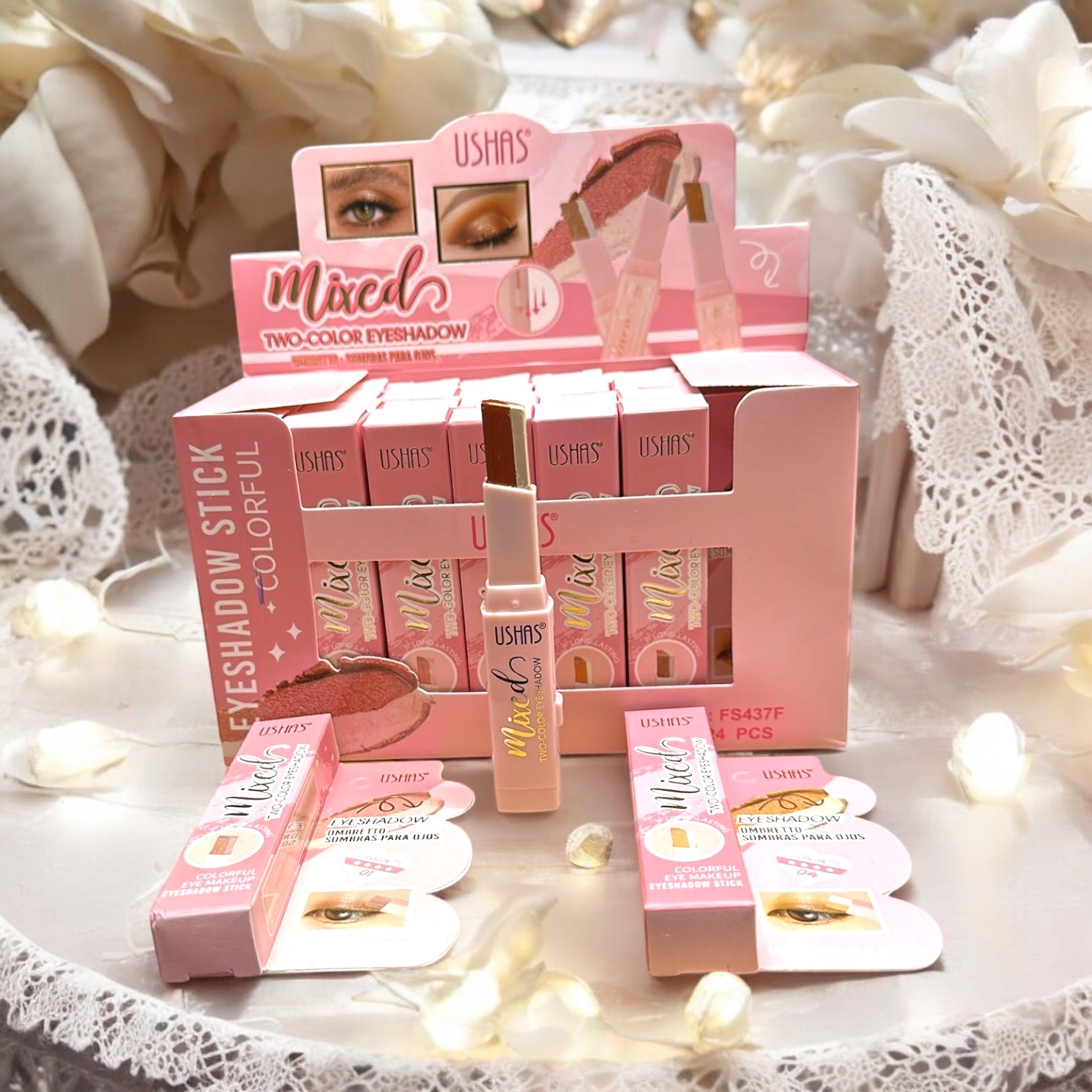 Fard de Pleoape Stick 2 Culori Ushas Mixed Eyeshadow 437