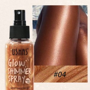 Spray iluminator fata si corp Ushas Glow Shimmer stralucire naturala
