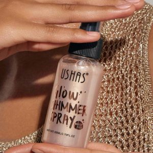 Spray iluminator fata si corp Ushas Glow Shimmer stralucire naturala