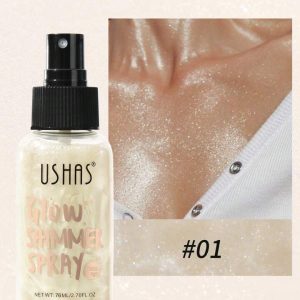 Spray iluminator fata si corp Ushas Glow Shimmer stralucire naturala