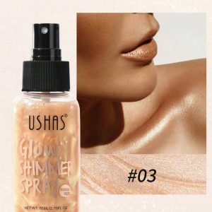 Spray iluminator fata si corp Ushas Glow Shimmer stralucire naturala