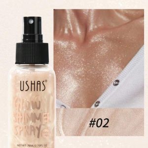 Spray iluminator fata si corp Ushas Glow Shimmer stralucire naturala