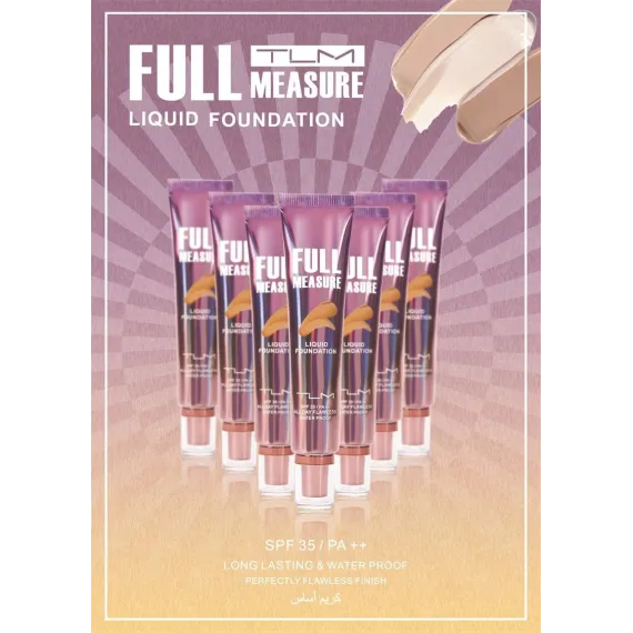 Fond de Ten Lichid TLM Full Measure F142 SPF 35 PA++ Acoperire Perfecta Rezistenta Indelungata