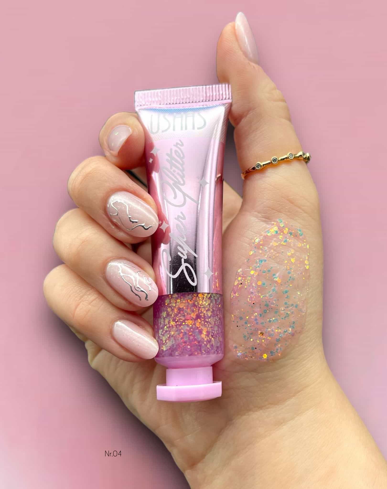 Gel sclipici metalic Ushas EL651 – pentru ochi si corp