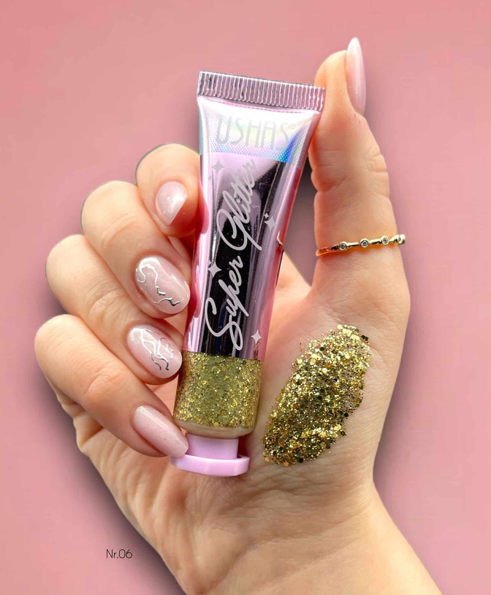 Gel sclipici metalic Ushas EL651 – pentru ochi si corp