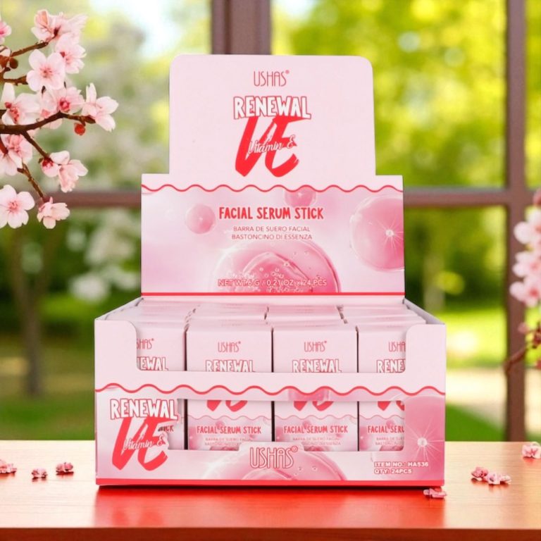 Ushas Facial Serum Stick Renewal – 4 Variante - Vitamina E, Vitamina C, Acid Hialuronic, Retinol