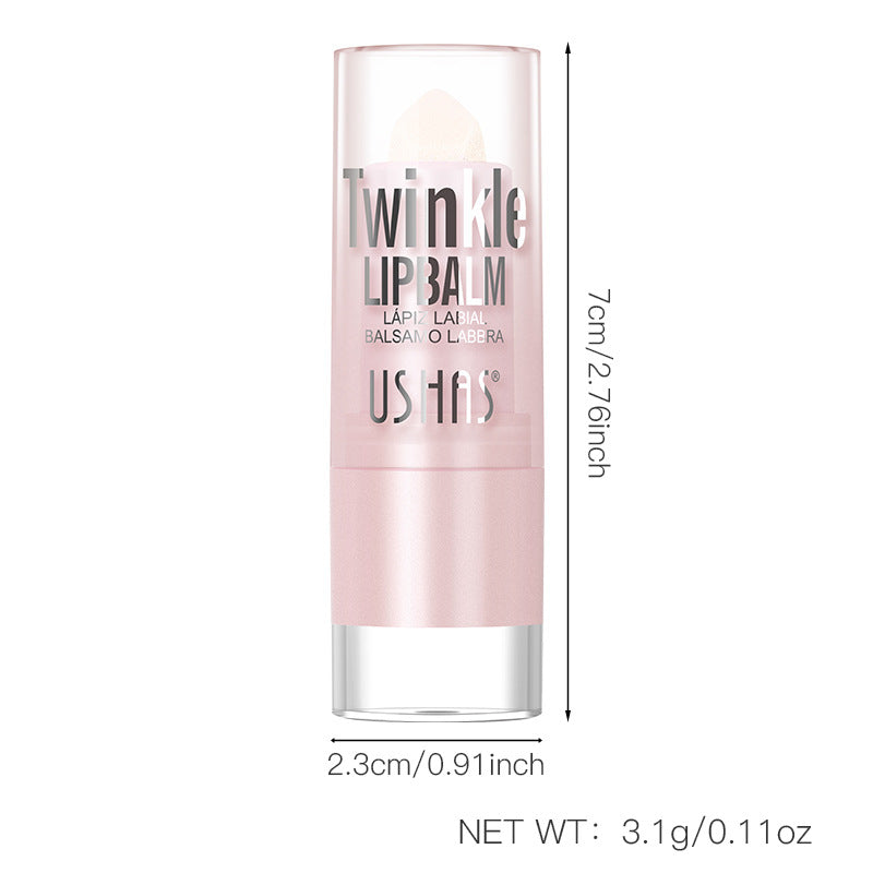 Balsam de buze stralucitor Ushas Twinkle Lip Balm engros hidratant si lucios
