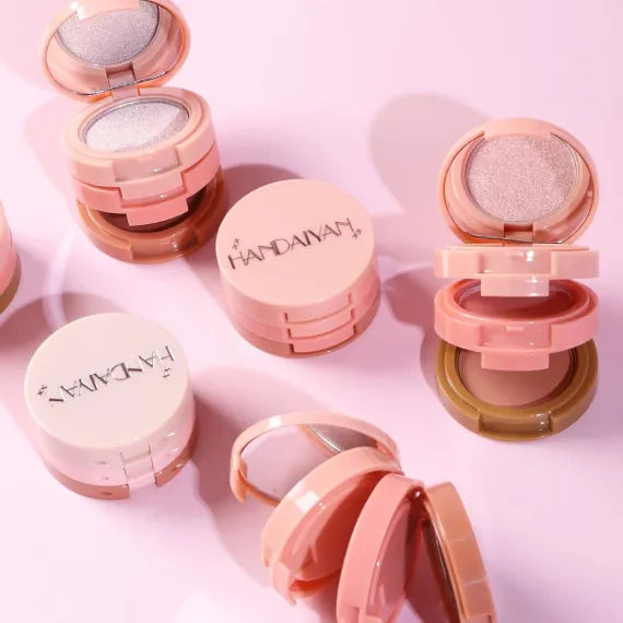Handaiyan 3 in 1 Palette Paleta Iluminator Blush Contouring Culori Mixte