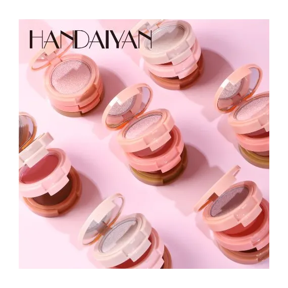 Handaiyan 3 in 1 Palette Paleta Iluminator Blush Contouring Culori Mixte