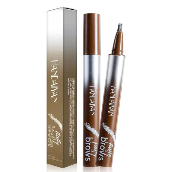 Handaiyan 4 Tip Eyebrow Pen creion sprancene 4 puncte rezistent culori mixte