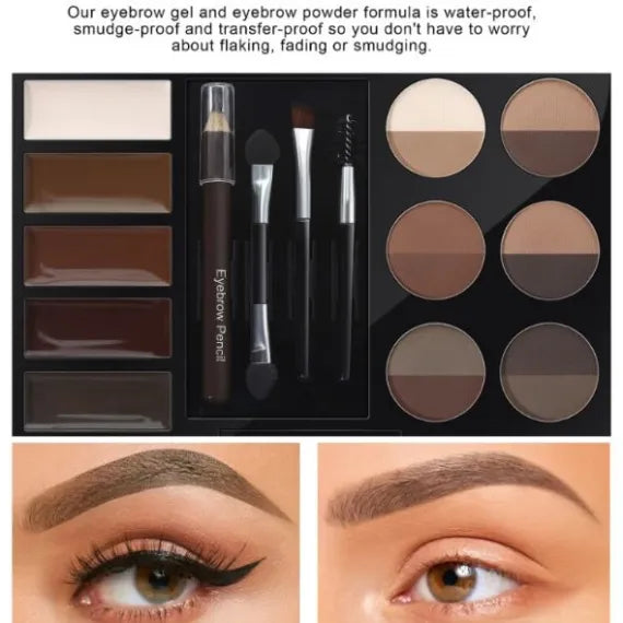 Handaiyan Brow Powder Trusa Profesionala Sprancene Fard Ceara Sabloane