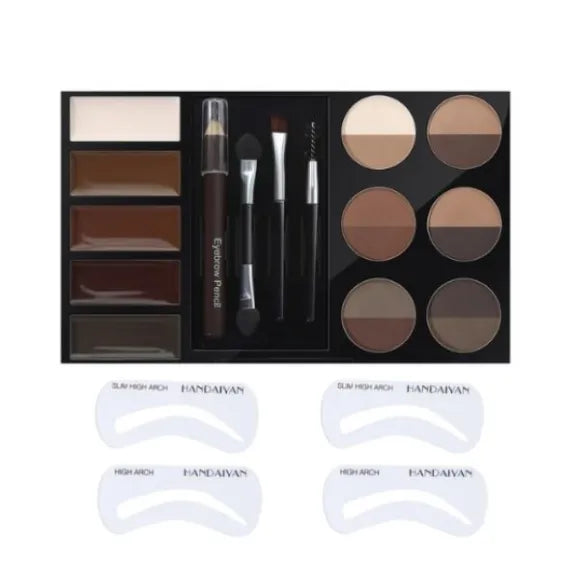 Handaiyan Brow Powder Trusa Profesionala Sprancene Fard Ceara Sabloane