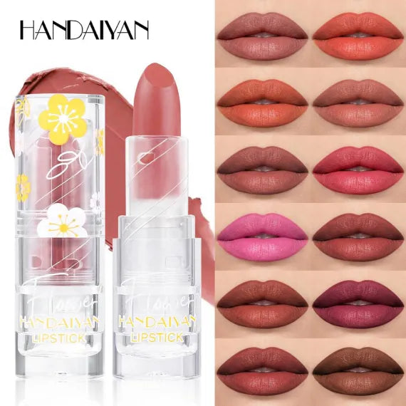 Handaiyan Flower Lipstick H1092 AB Mix ruj cremos nuante mixte finish catifelat