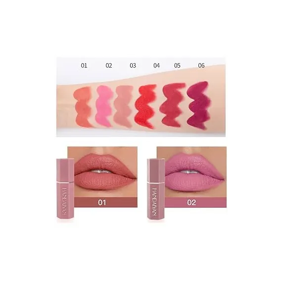 Handaiyan Matte Lipstick Rujuri Mate Rezistente Culori Mixte