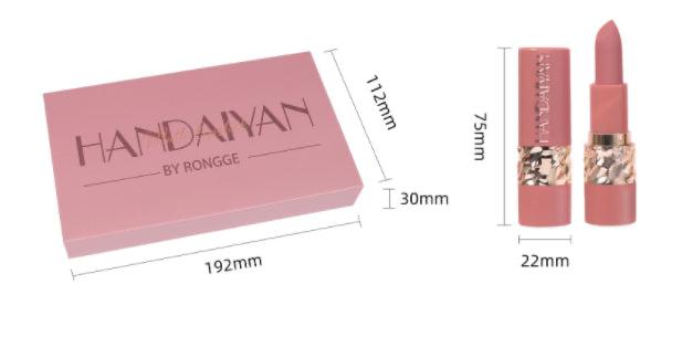 Set 6 Rujuri Mate Handaiyan - Culori Mixte, Intens Pigmentate, Rezistenta Indelungata