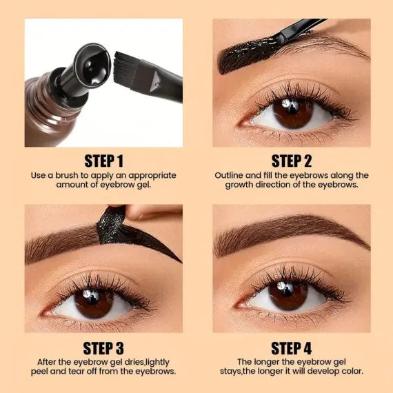 Handaiyan Peel-Off Eyebrow Tint gel sprancene tatuaj temporar culori mixte