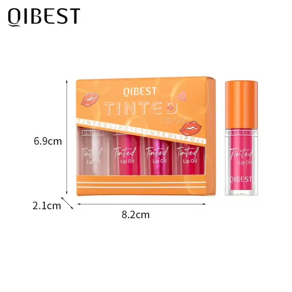 Ruj Lichid pentru Buze QIBest Tinted Pigment Intens Hidratant Rezistent
